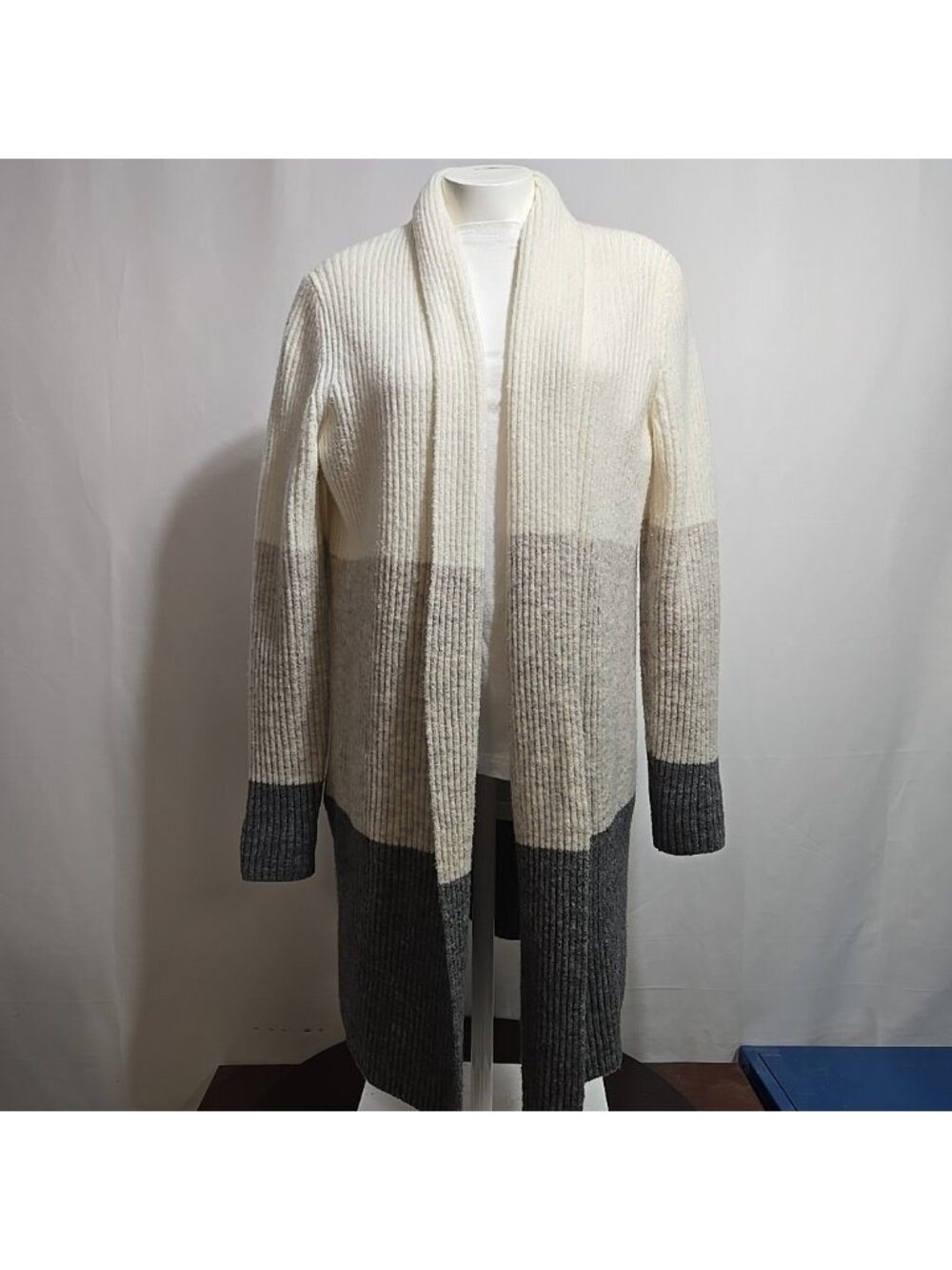 Banana Republic Long Cardigan Sweater Womens Size Small Duster Ribbed Merino